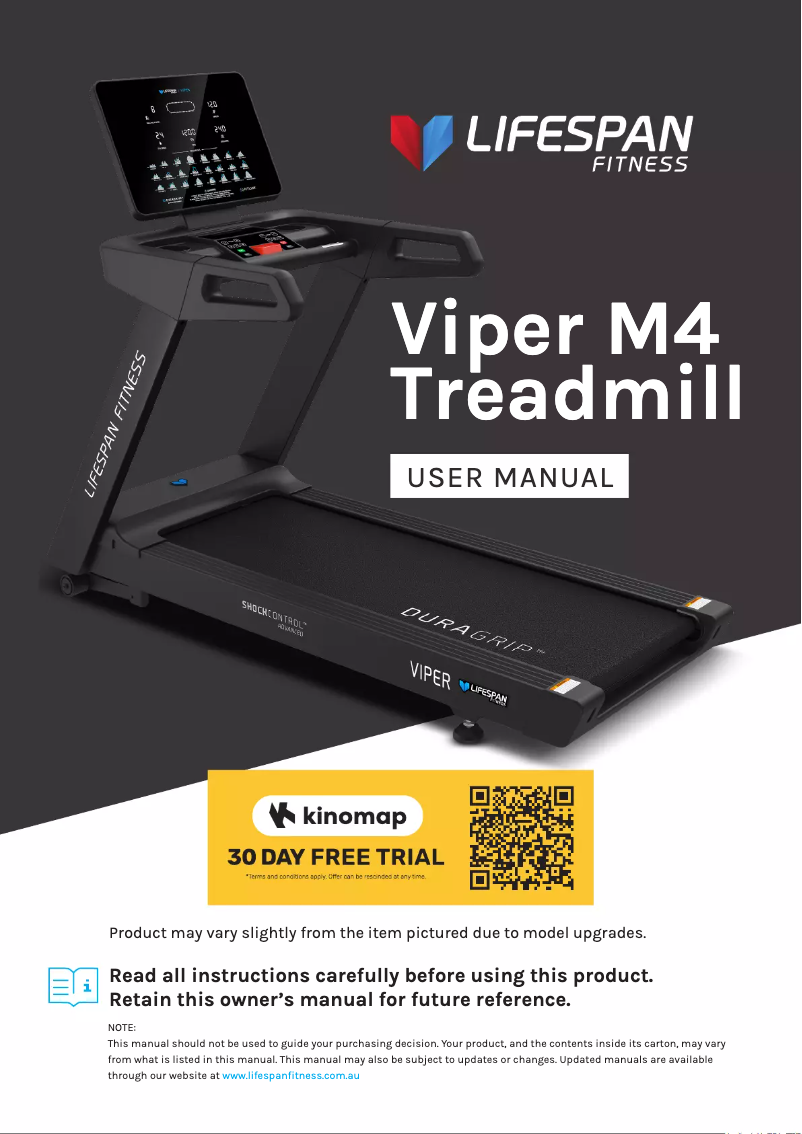 Página 1 del manual Manual de usuario LifeSpan Viper M4