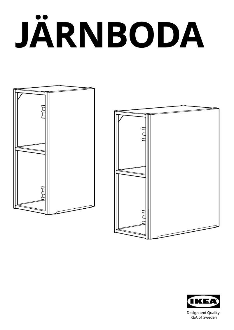 Image de la première page du manuel de l'appareil JÄRNBODA 805.147.55