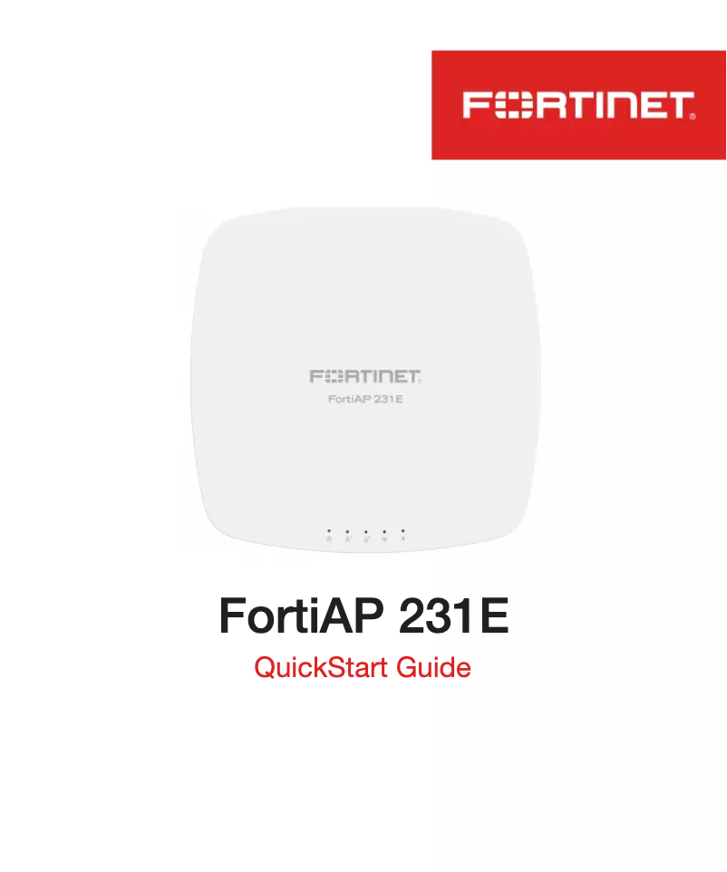 Page n°1 - Manuel utilisateur Fortinet FortiAP 231E