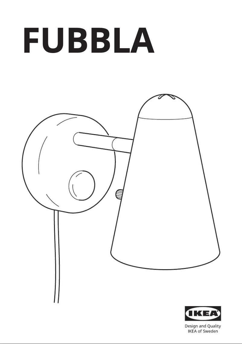 Page 1 de la notice Manuel utilisateur Ikea FUBBLA 305.319.79