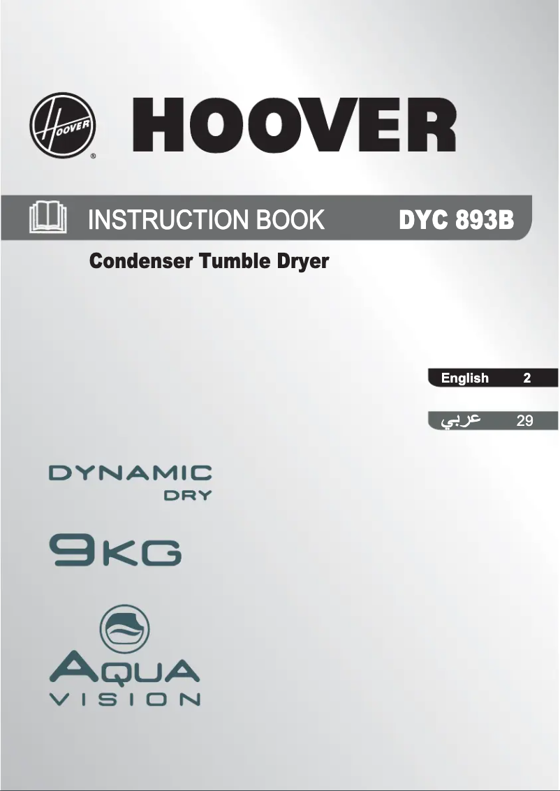 Page n°1 - Manuel utilisateur Hoover DYC 893B-80