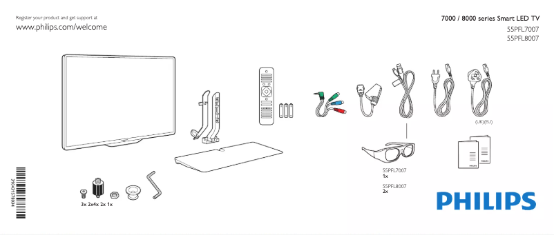 Image de la première page du manuel de l'appareil 55PFL8007K