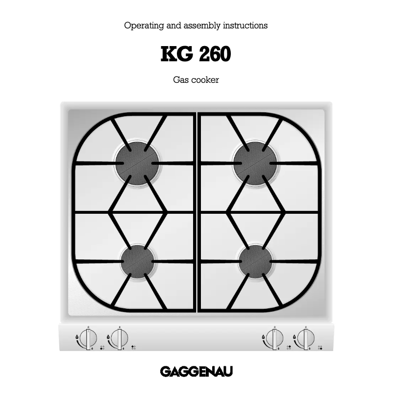 Página 1 del manual Manual de usuario Gaggenau KG 260 134 234