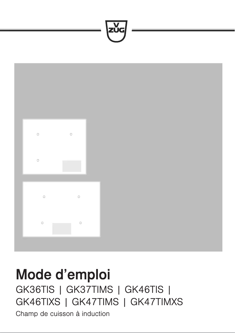 Page n°1 - Manuel utilisateur V-Zug GK47TIMSFO