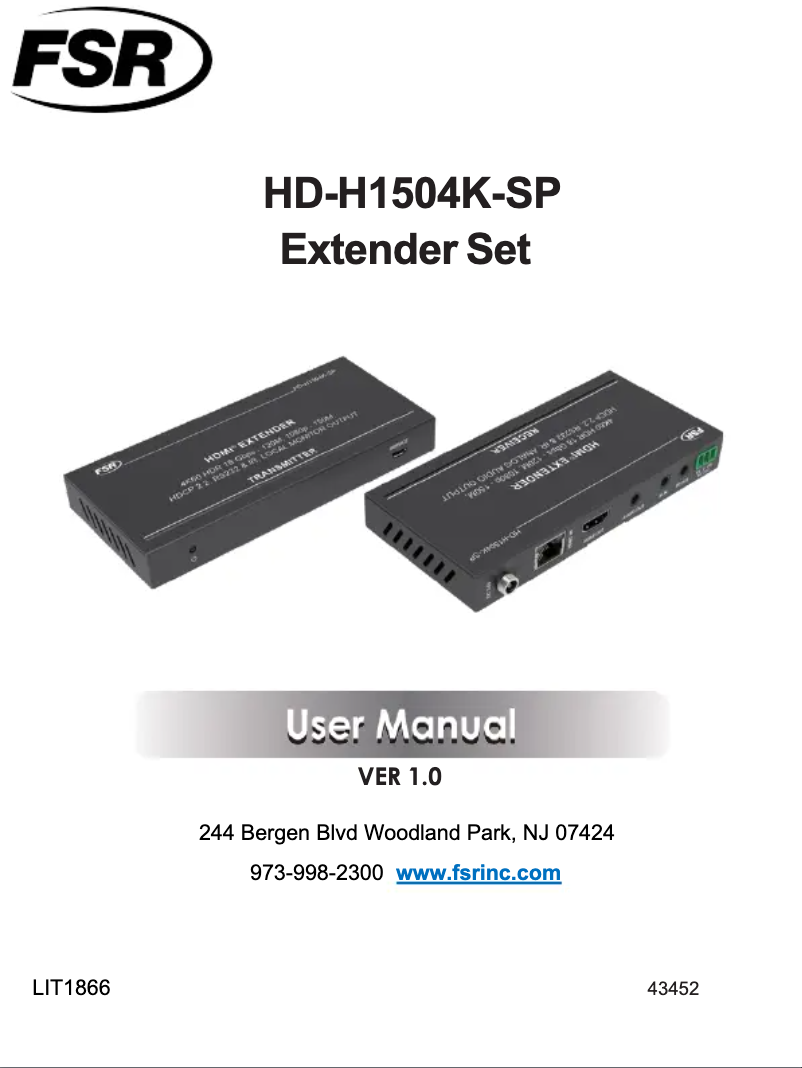 Image de la première page du manuel de l'appareil HD-H1504K-SP