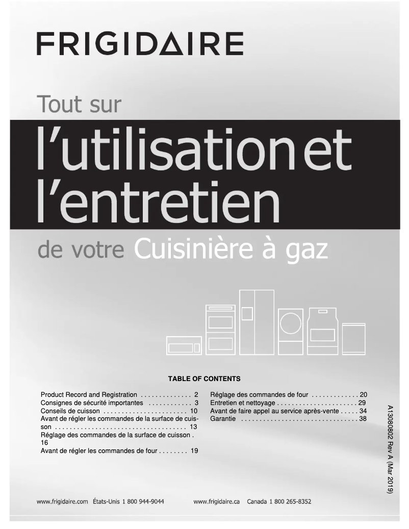 Página 1 del manual Manual de usuario Frigidaire LFGH3051VF