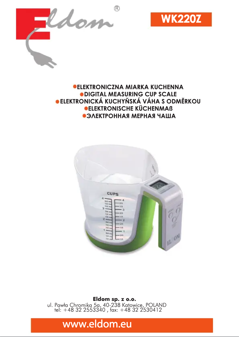 Image de la première page du manuel de l'appareil WK220Z