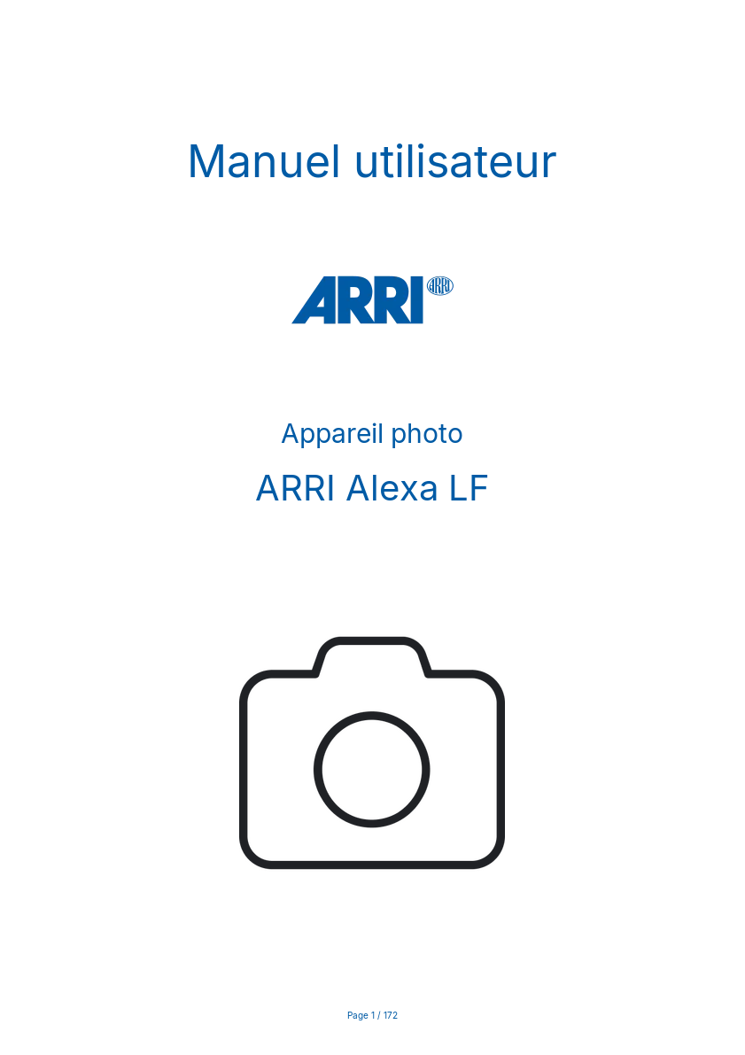 Image de la première page du manuel de l'appareil Alexa LF