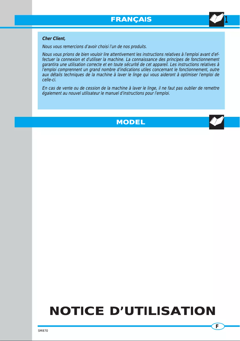 Page 1 de la notice Manuel utilisateur Ardo TL1200X