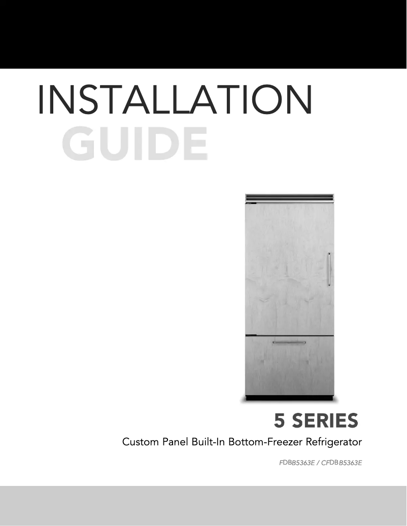 Page 1 of the manual Installation Guide Viking FDBB5363EL