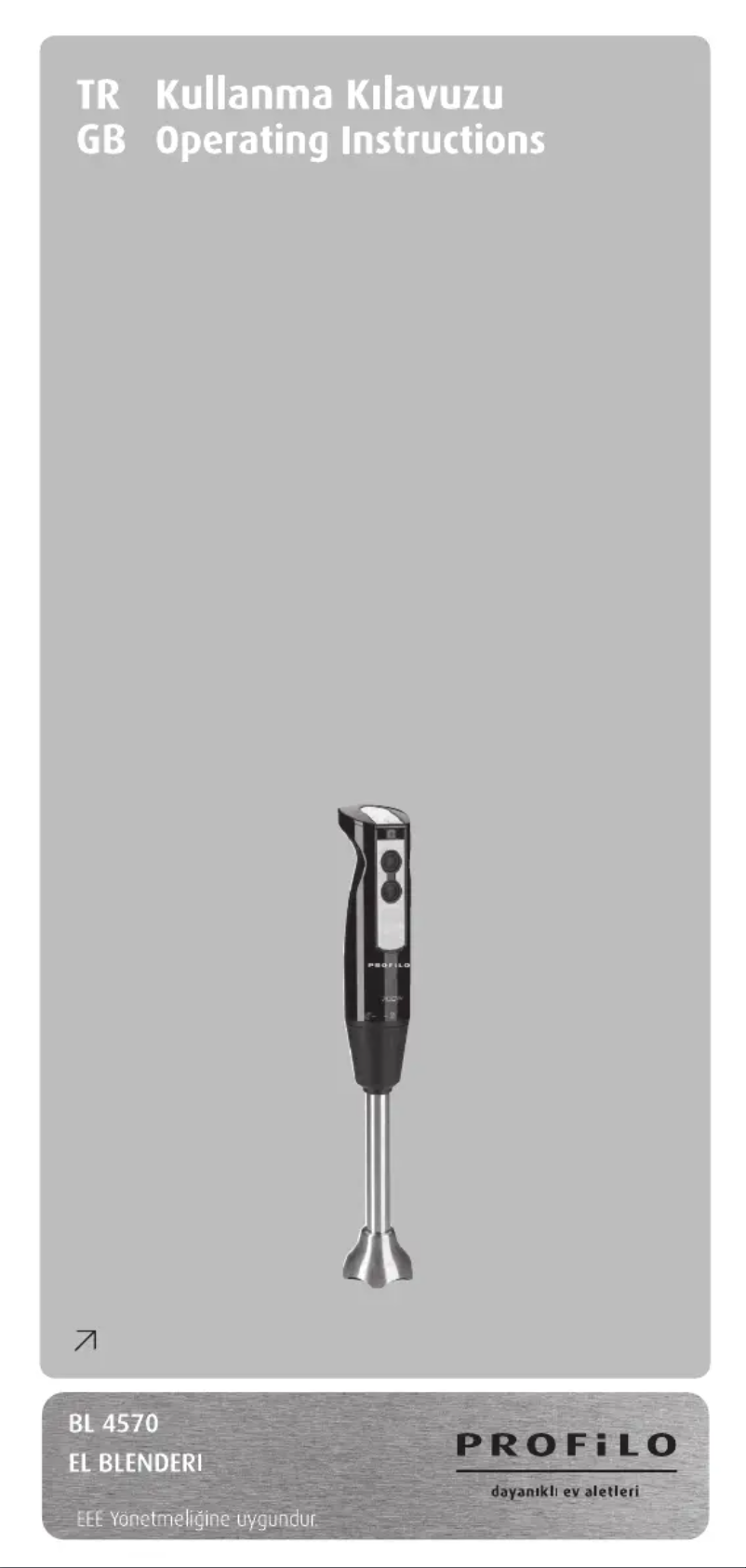 Page 1 de la notice Manuel utilisateur Profilo BL4570