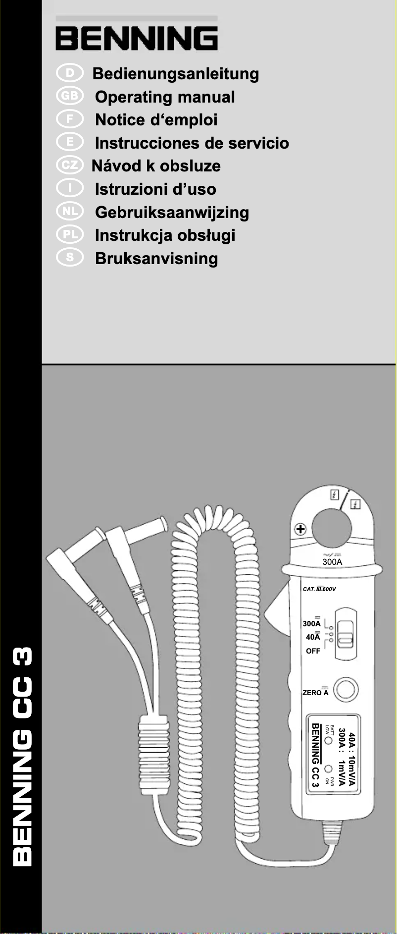 Image de la première page du manuel de l'appareil CC 3