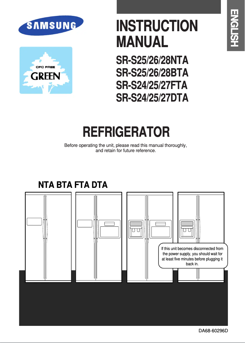 Page n°1 - Manuel utilisateur Samsung SR-S29FTA