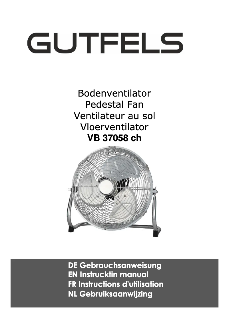 Image de la première page du manuel de l'appareil VB 37058 ch