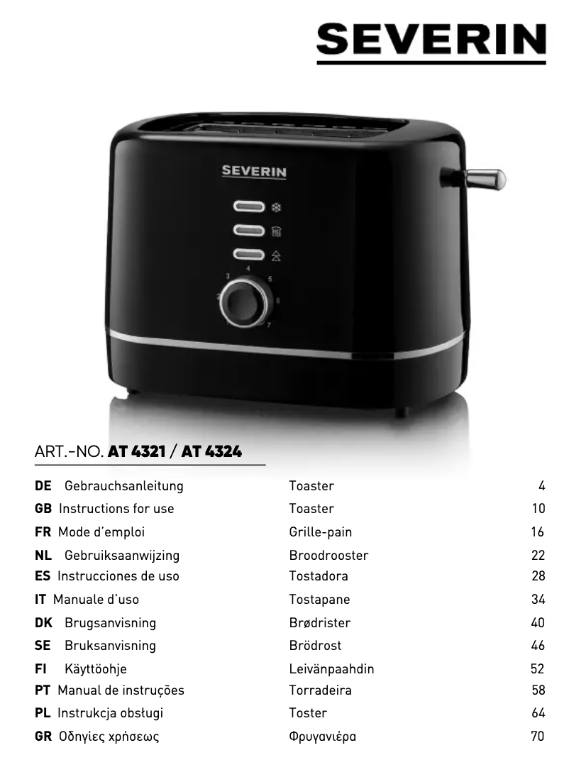 Image de la première page du manuel de l'appareil AT 4324