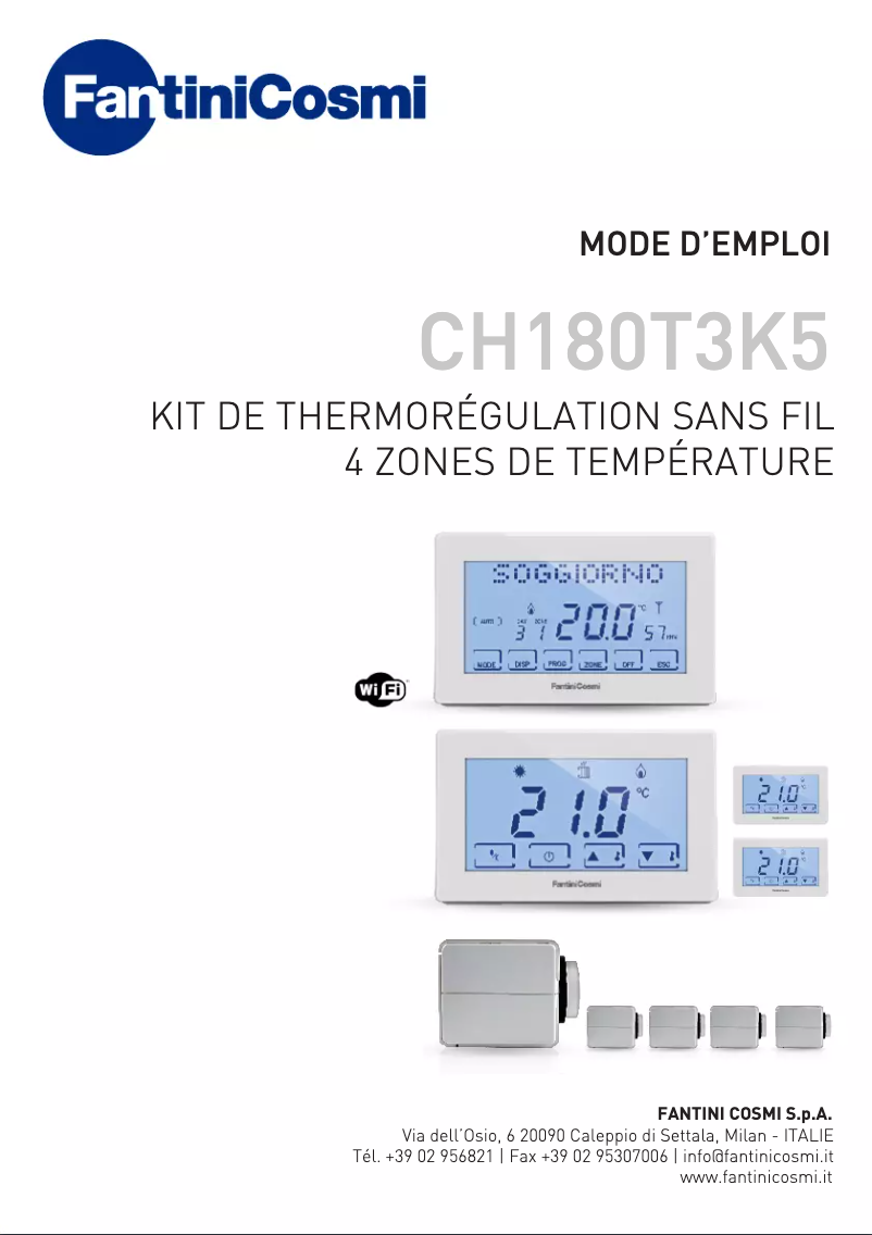 Page 1 de la notice Manuel utilisateur Fantini Cosmi CH180T3K5