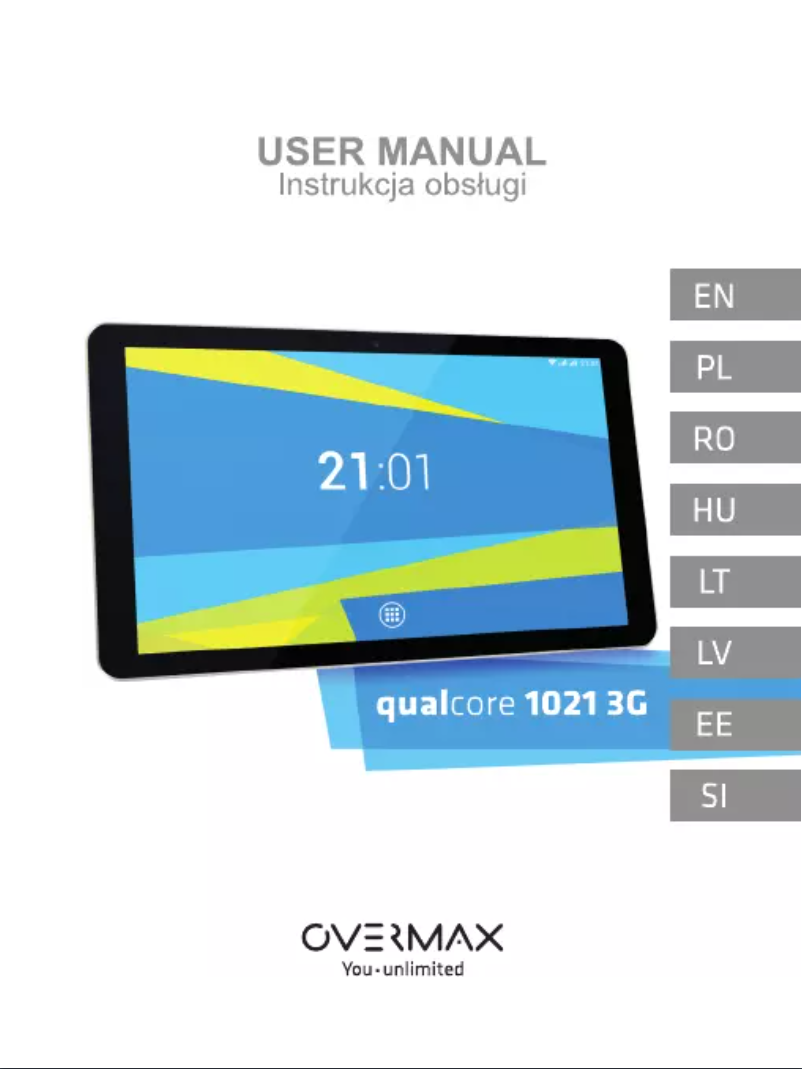 Page n°1 - Manuel utilisateur Overmax Qualcore 1021 3G