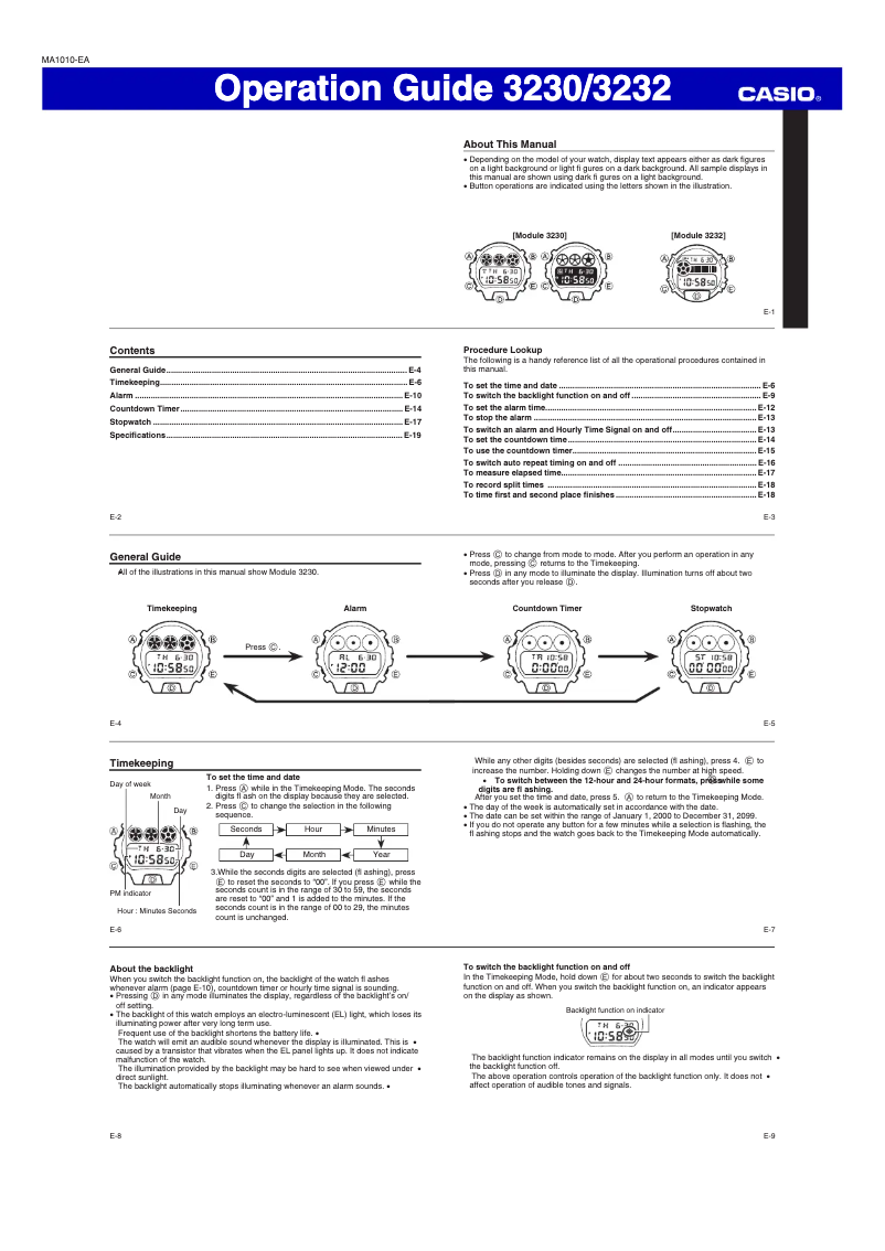 Page 1 de la notice Manuel utilisateur Casio G-Shock GM-6900B-4ER