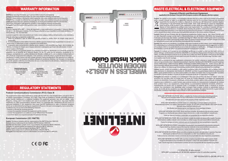 Page n°1 - Manuel utilisateur Intellinet 525299