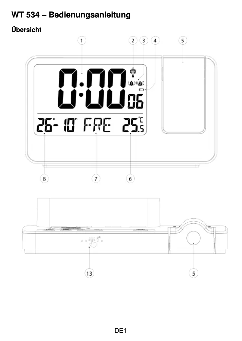 Page n°1 - Manuel utilisateur Techno Line WT 534
