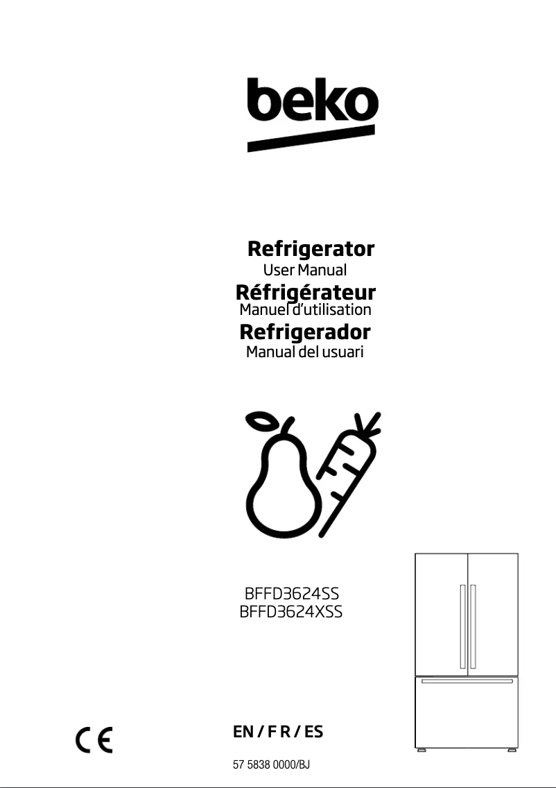 Page n°1 - Manuel utilisateur Beko BFFD3624XSS