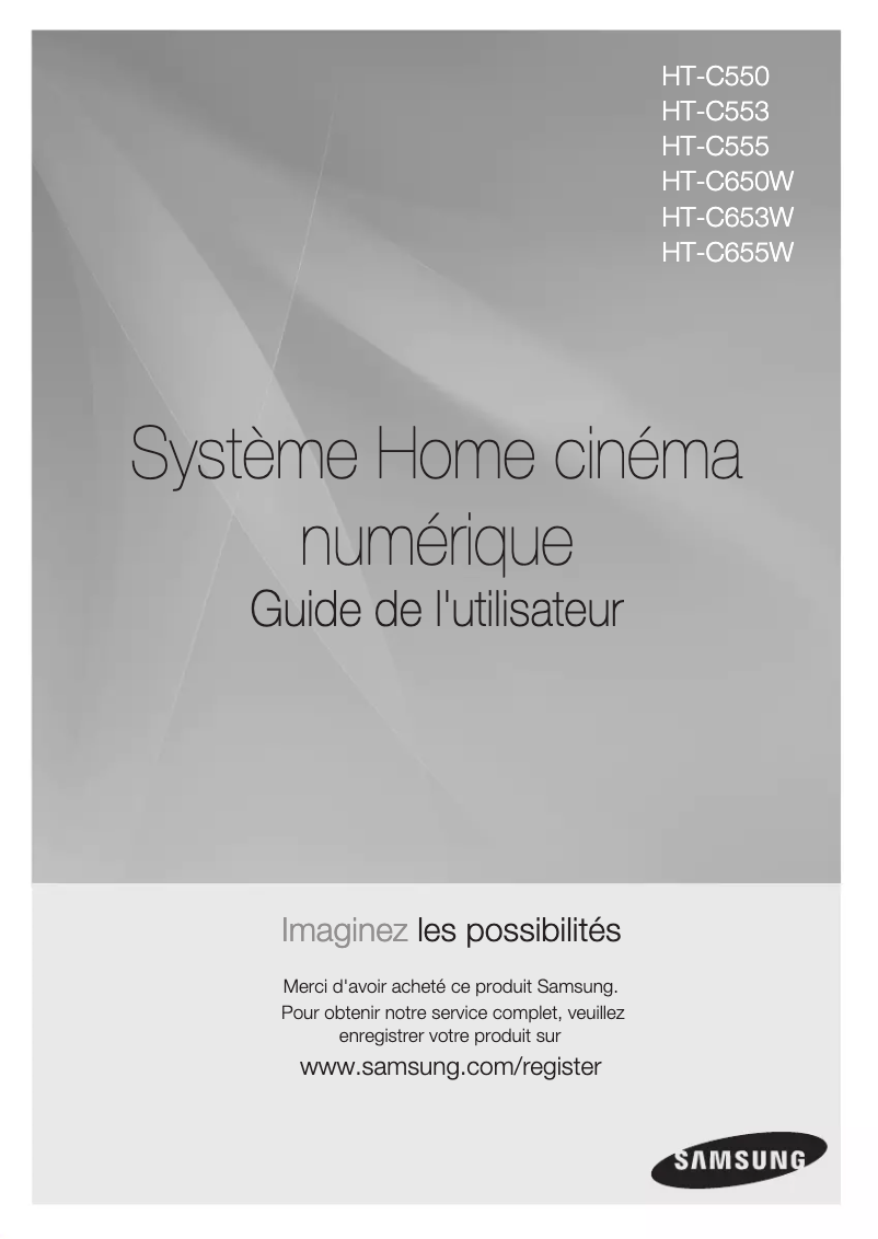 Page n°1 - Manuel utilisateur Samsung HT-C555