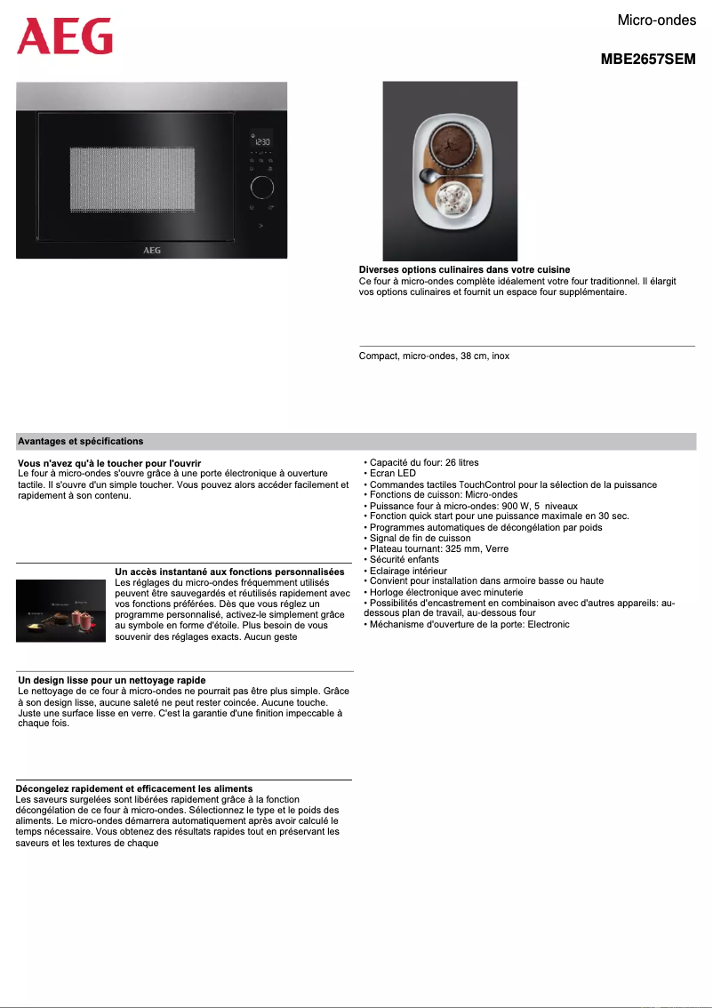 Imagen de la primera página del manual del dispositivo MBE2657SEM