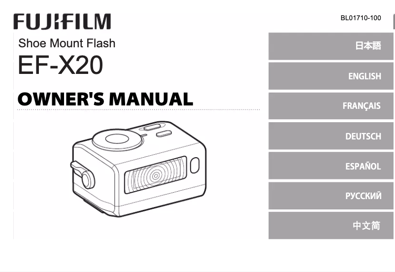 Page 1 de la notice Manuel utilisateur Fujifilm EF-X20