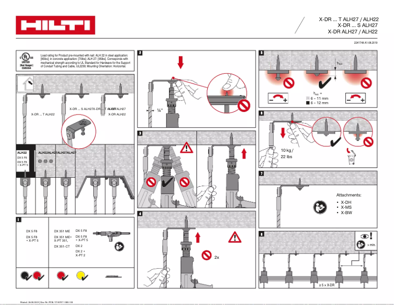 Page 1 de la notice Manuel utilisateur Hilti X-DR S ALH