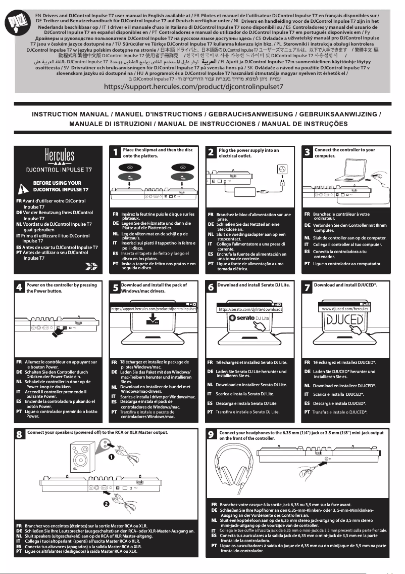 Image de la première page du manuel de l'appareil DJControl Inpulse T7