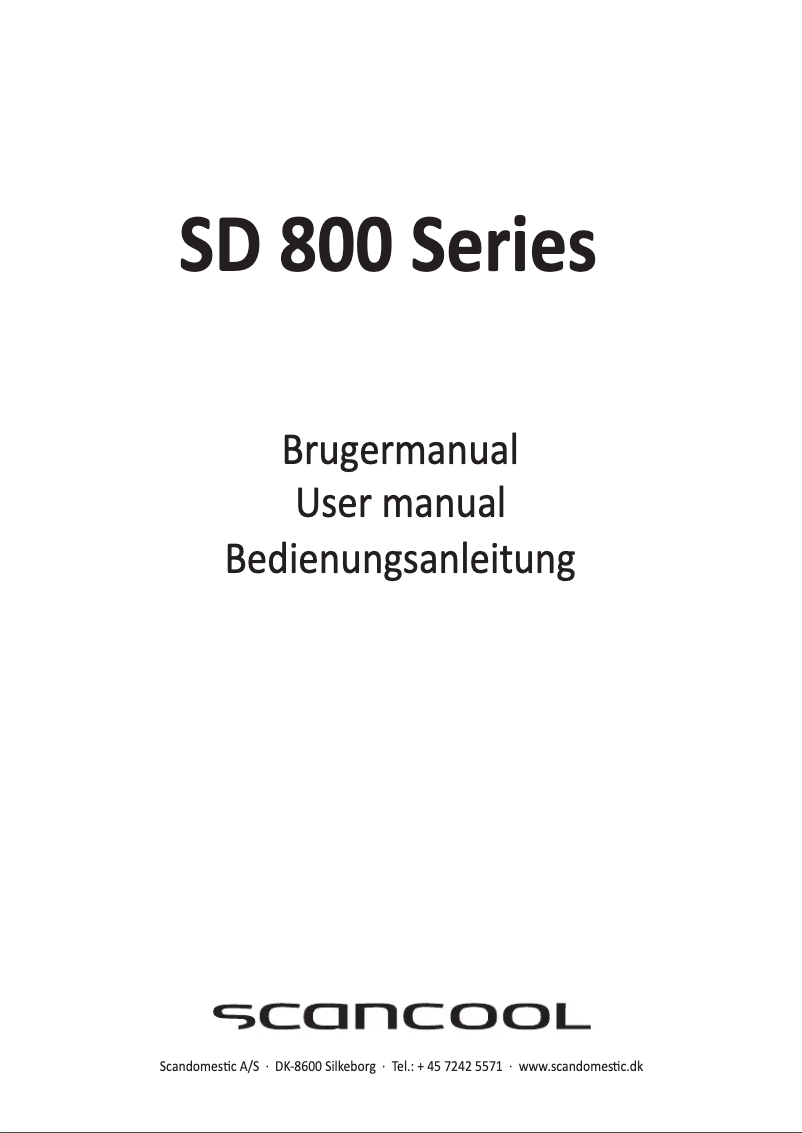 Image de la première page du manuel de l'appareil SD 802 BSLE