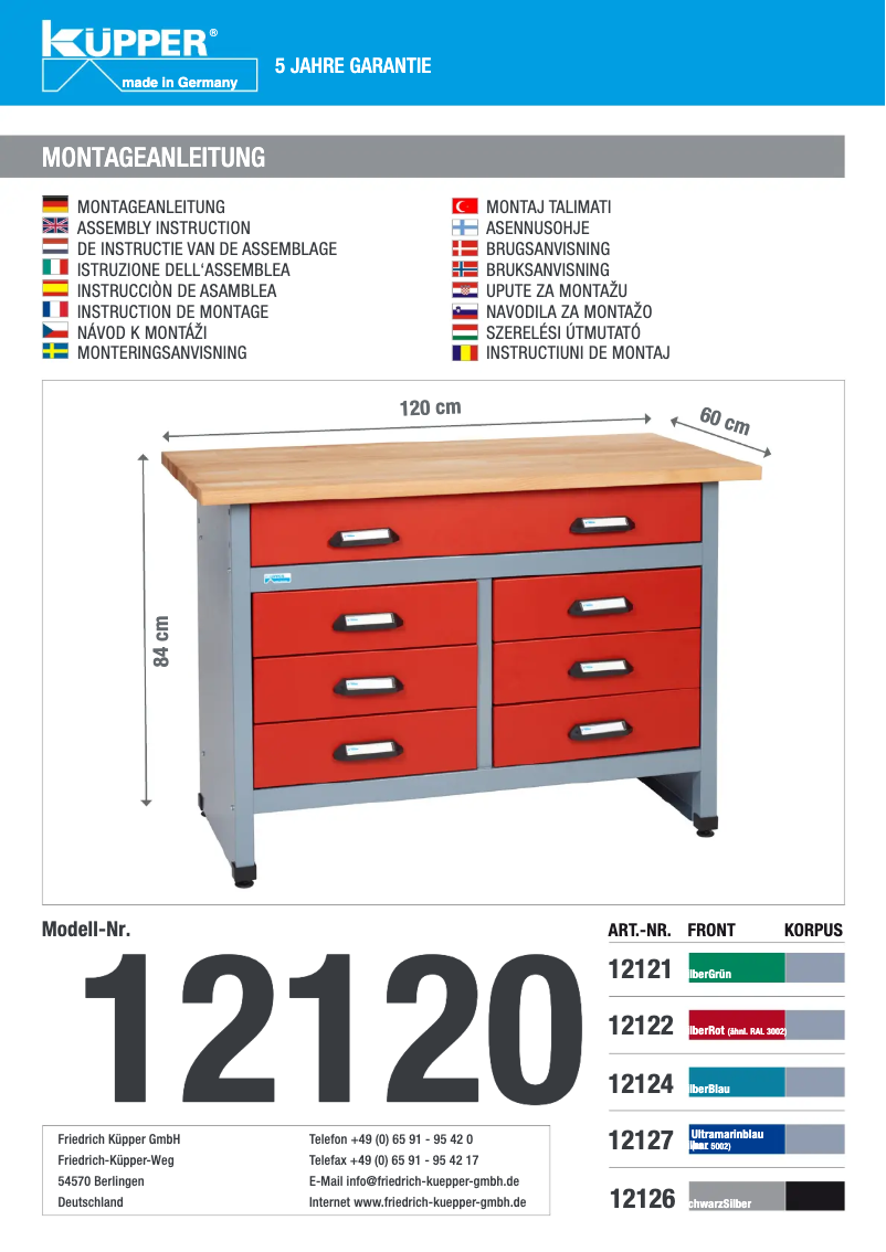 Imagen de la primera página del manual del dispositivo 12122