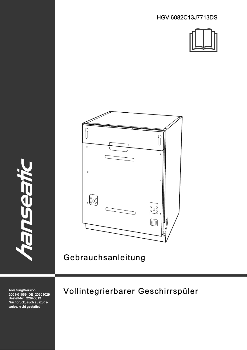 Page 1 de la notice Manuel utilisateur Hanseatic HGVI6082C13J7713DS