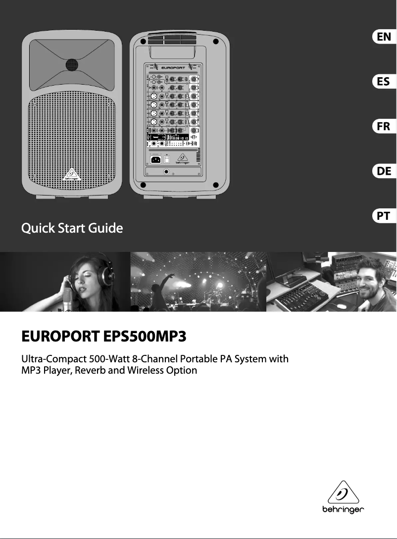 Page n°1 - Manuel utilisateur Behringer Europort EPS500MP3