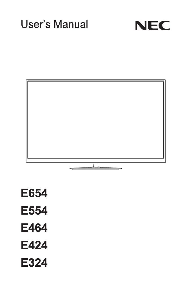 Página 1 del manual Manual de usuario NEC MultiSync E654