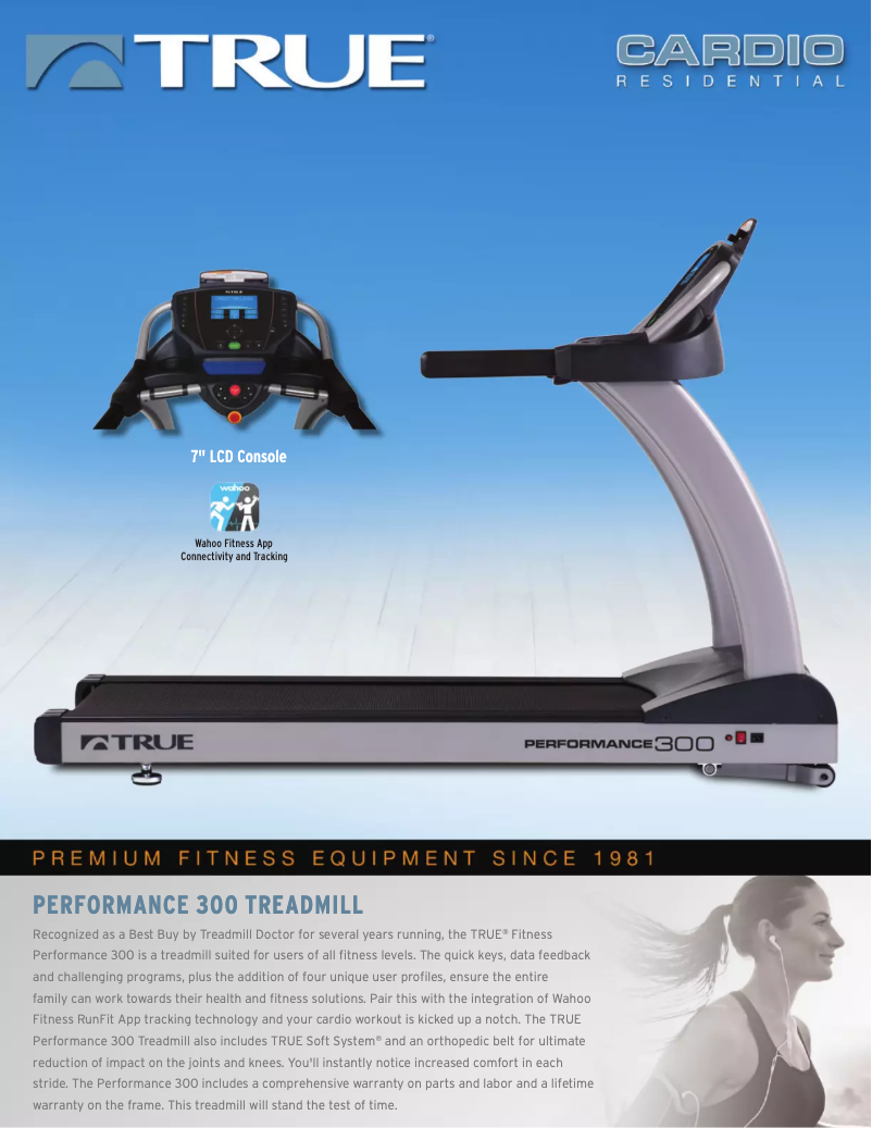 Page 1 de la notice Fiche technique True Performance 300