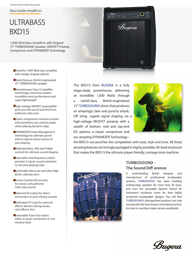 Image de la première page du manuel de l'appareil Ultrabass BXD15