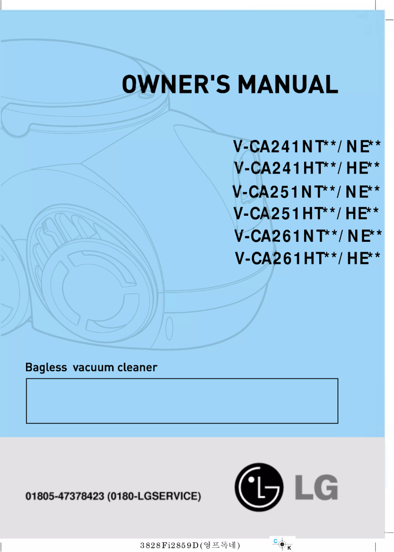 Page n°1 - Manuel utilisateur LG V-CA261NTB