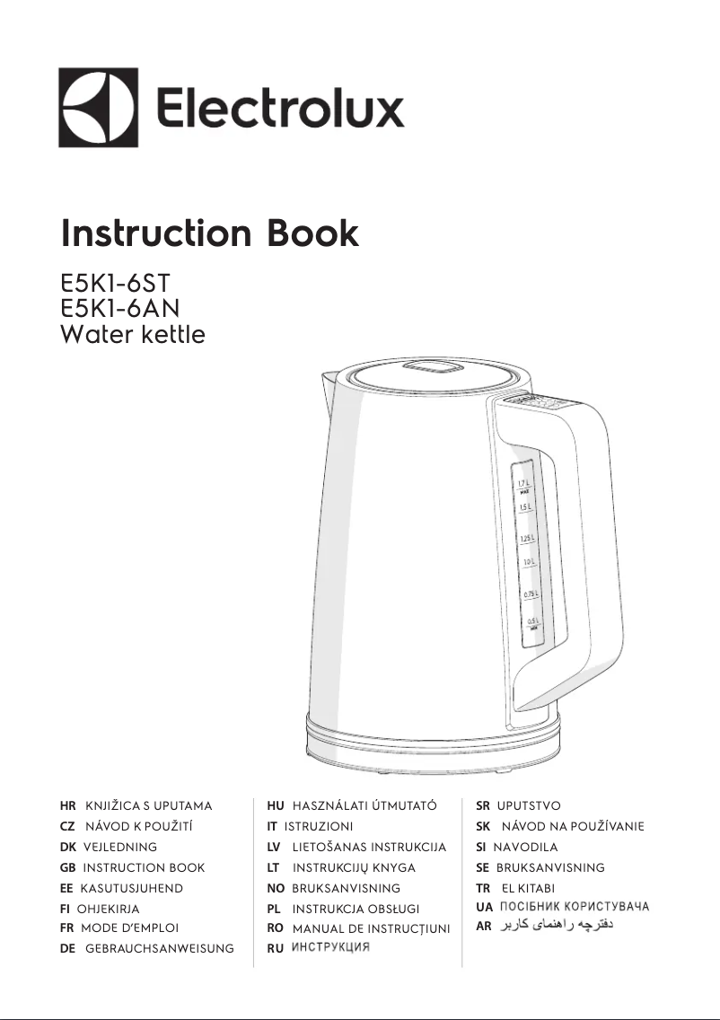 Page 1 de la notice Manuel utilisateur Electrolux E5K1-6ST