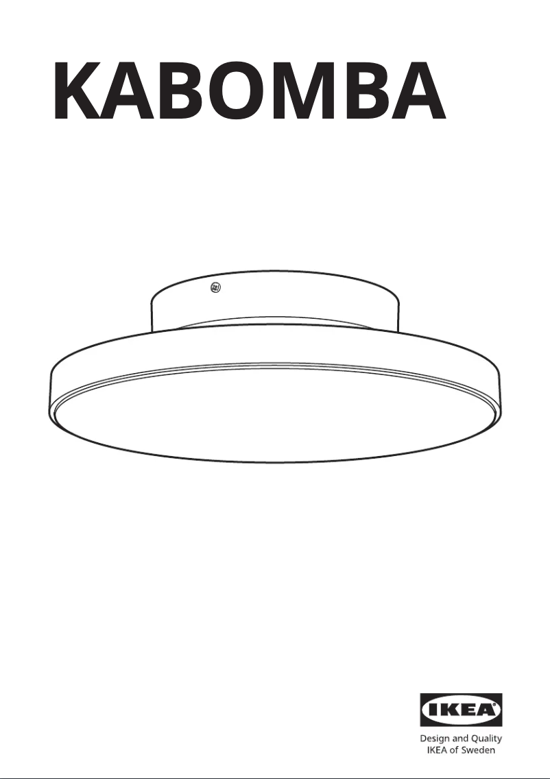 Page 1 de la notice Manuel utilisateur Ikea KABOMBA 404.898.09