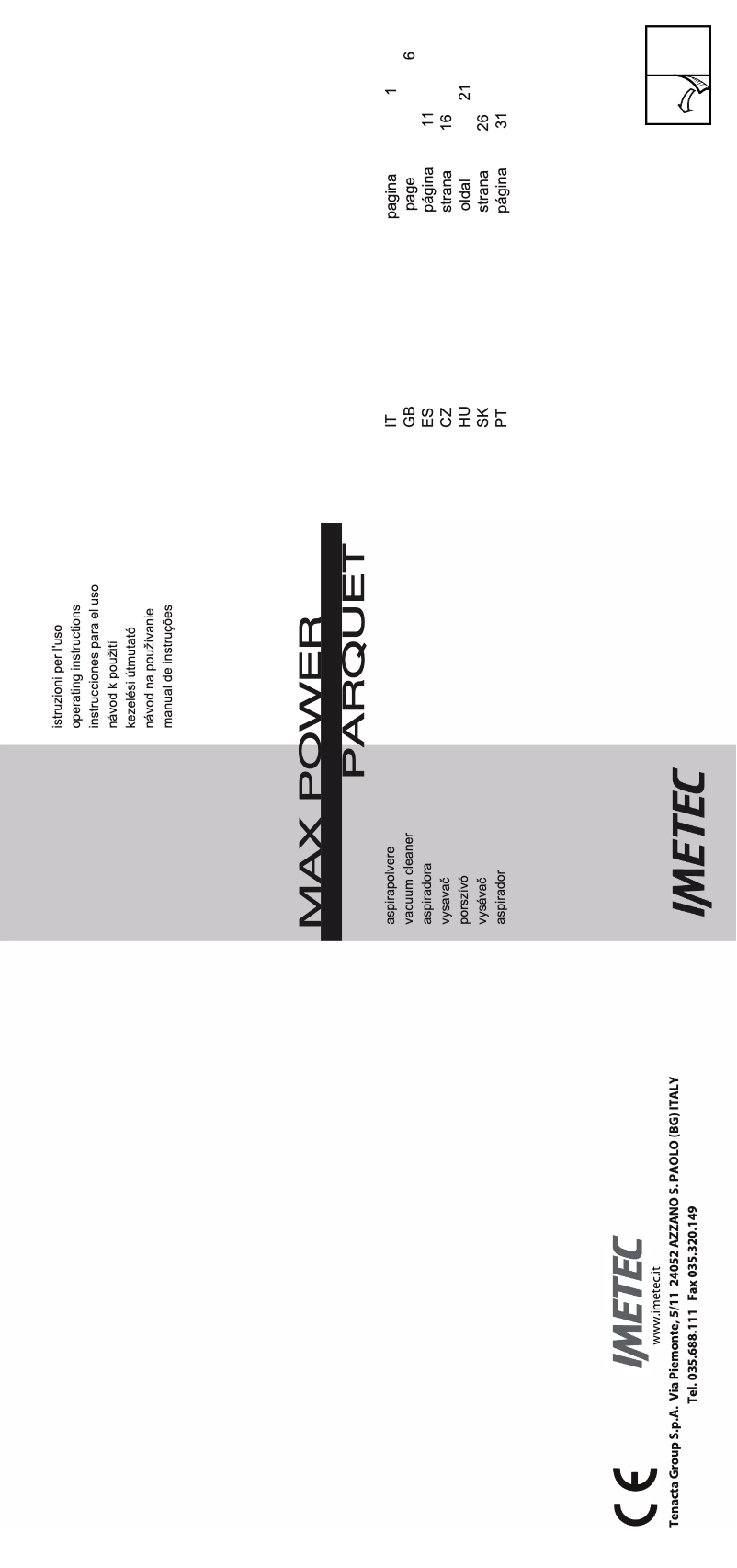 Page 1 de la notice Manuel utilisateur Imetec Max Power 8059H