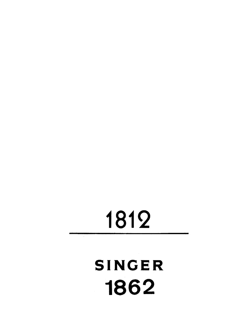 Page n°1 - Manuel utilisateur Singer 1862