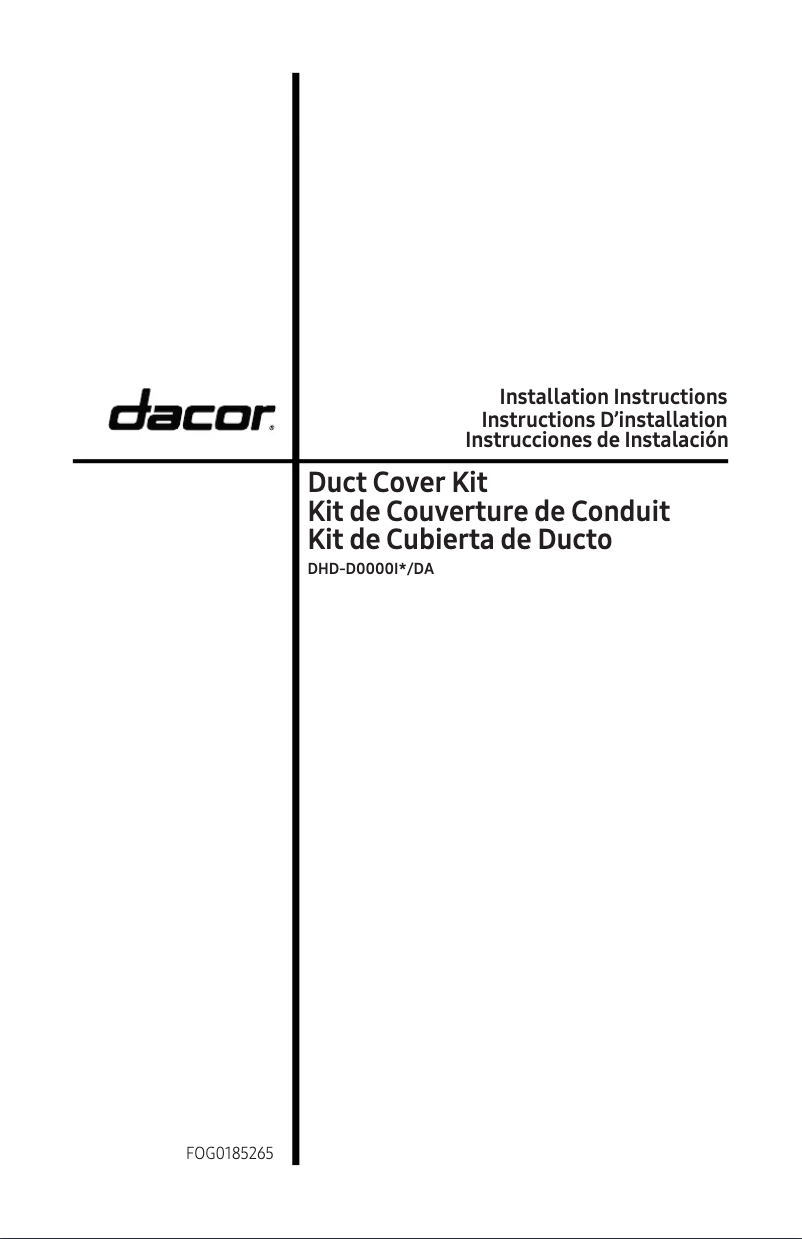 Page n°1 - Guide d'installation Dacor DHD54U990IS