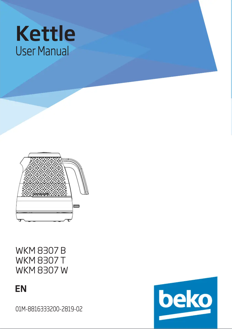 Page n°1 - Manuel utilisateur Beko WKM8307T