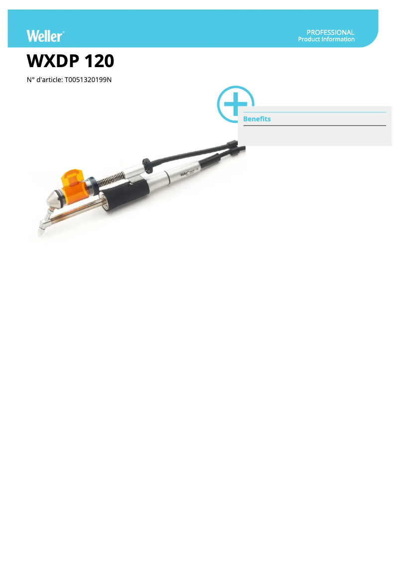 Page n°1 - Fiche technique Weller WXDP 120