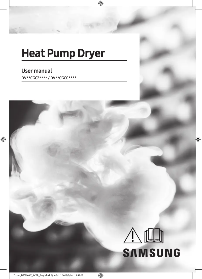 Page 1 de la notice Manuel utilisateur Samsung DV90CGC2A0TE