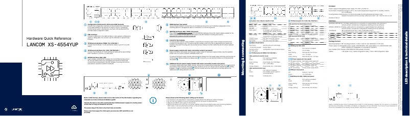 Page 1 de la notice Manuel utilisateur Lancom XS-4554YUP