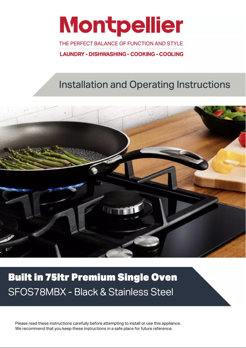 Page 1 de la notice Manuel utilisateur Montpellier SFOS78MBX