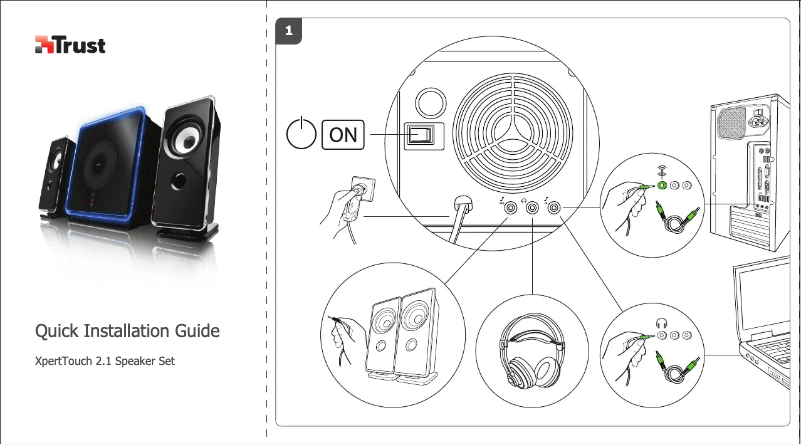 Page 1 de la notice Manuel utilisateur Trust XpertTouch 2.1