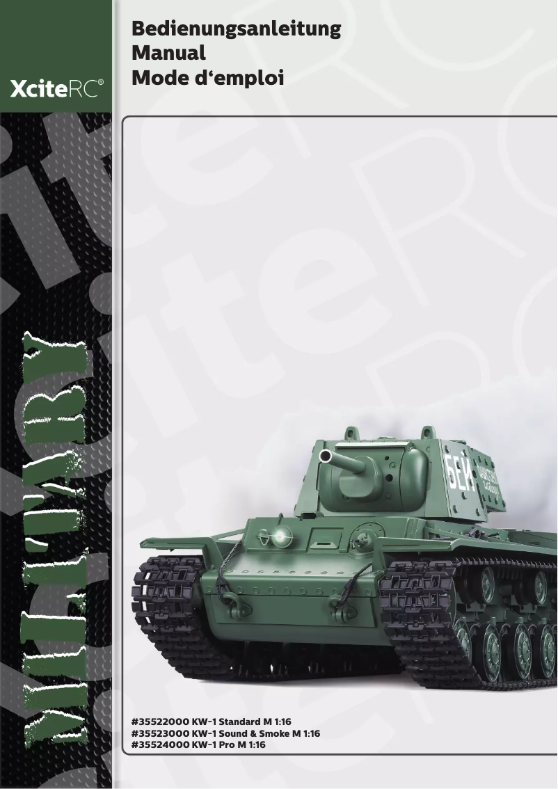 Page 1 de la notice Manuel utilisateur XciteRC KW-1